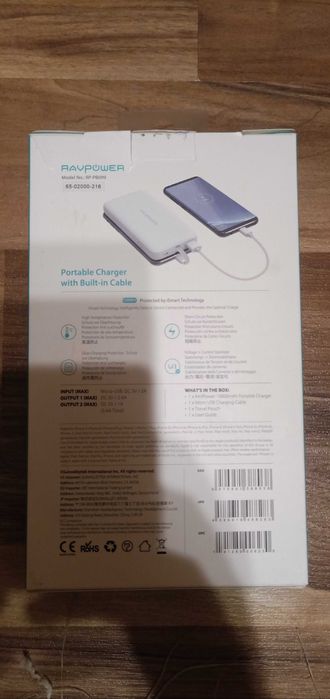 Външна батерия за  IPHONE,IPAD,Rawpower bank Lightning 10000MAH, бяла