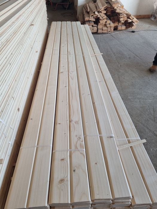 Lambriu semirotund pin nordic  scandura 4 fețe model rombus