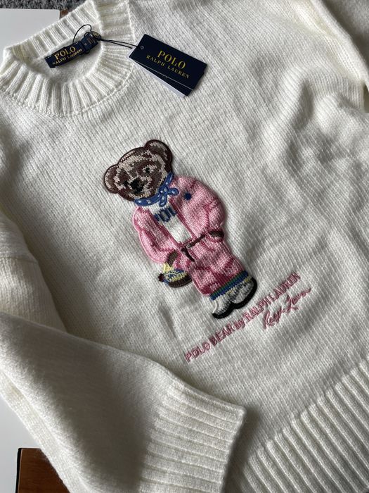 Дамски пуловер с мече Polo