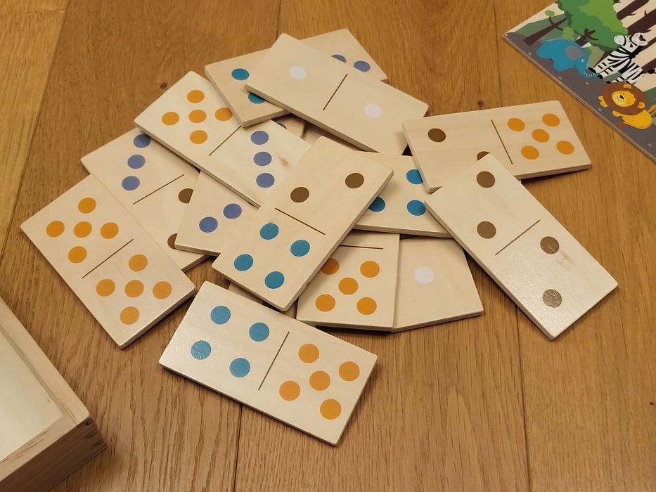 Puzzle lemn - invatam numerele  +  Domino lemn  - Playtive Junior