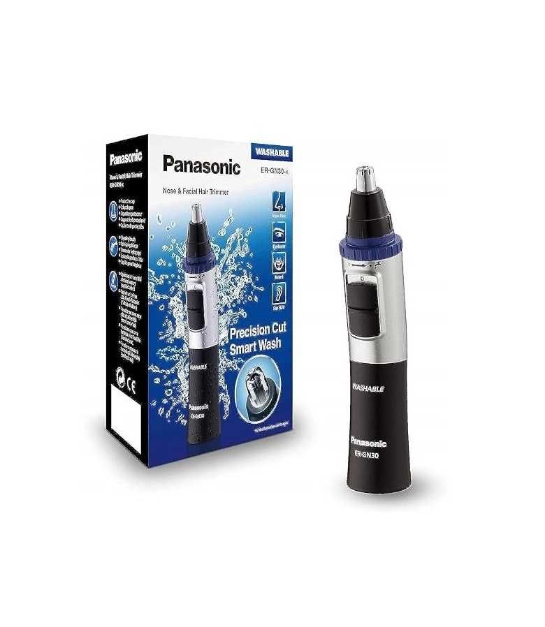 Тример за нос и уши Panasonic ER-GN30-K503, Батерии, Миещ се, Черен