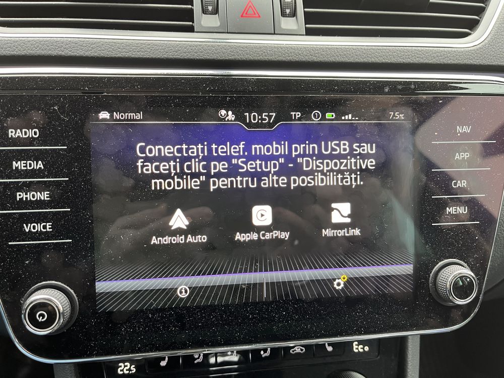 Skoda SmartLink CarPlay Android-Auto Octavia Superb Kodiaq 2015-18