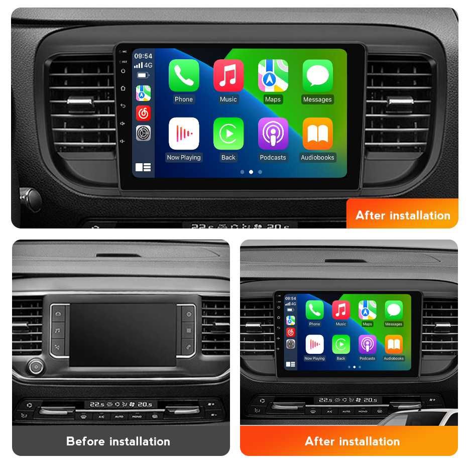 NAVIGATIE Android 14 Toyota ProAce Citroen Jumpy Waze CarPlay CAMERA