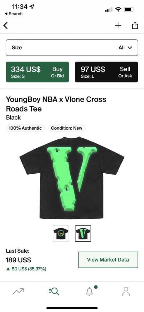 VLone V lone NBA Youngboy tricou nou marimea M