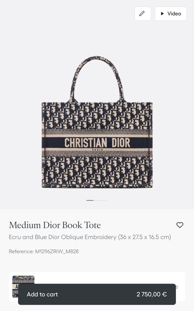 Dior book tote Medium + козирка