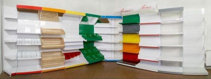 Полки конфетная хлебная овощная витрины стеллажи металлические