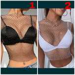Top Bluza Plasa V6 (Daira-Shop.ro) Cristale Diamant Sclipici Alb Negru