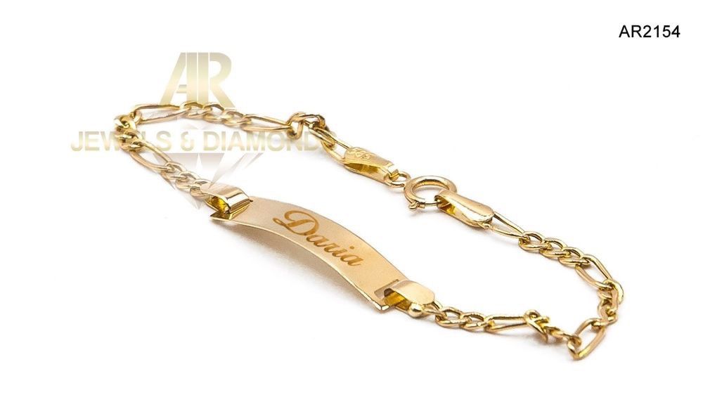 Bratara Aur 14 K personalizata cu NUME la alegere ARJEWELS(AR2154)