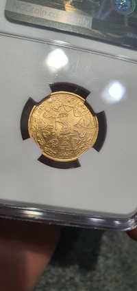 Moneda aur 20 lei 1944 MS65 gradata NGC