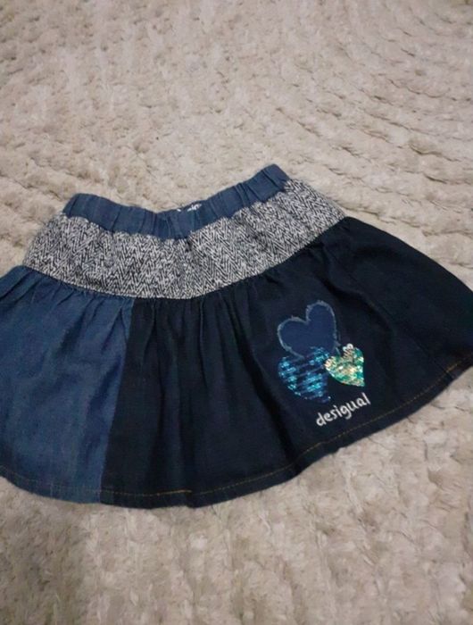 fusta noua paiete eleganta desigual 5 6 ani 110 116