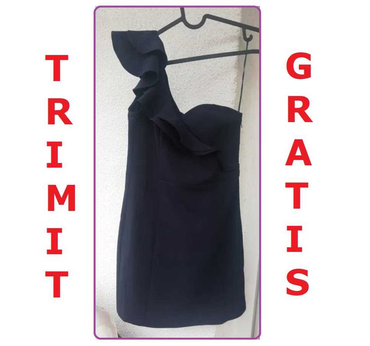 -80% Rochie scurta H&M, Bleu-Marine, marime M/38, Trimt Gratuit