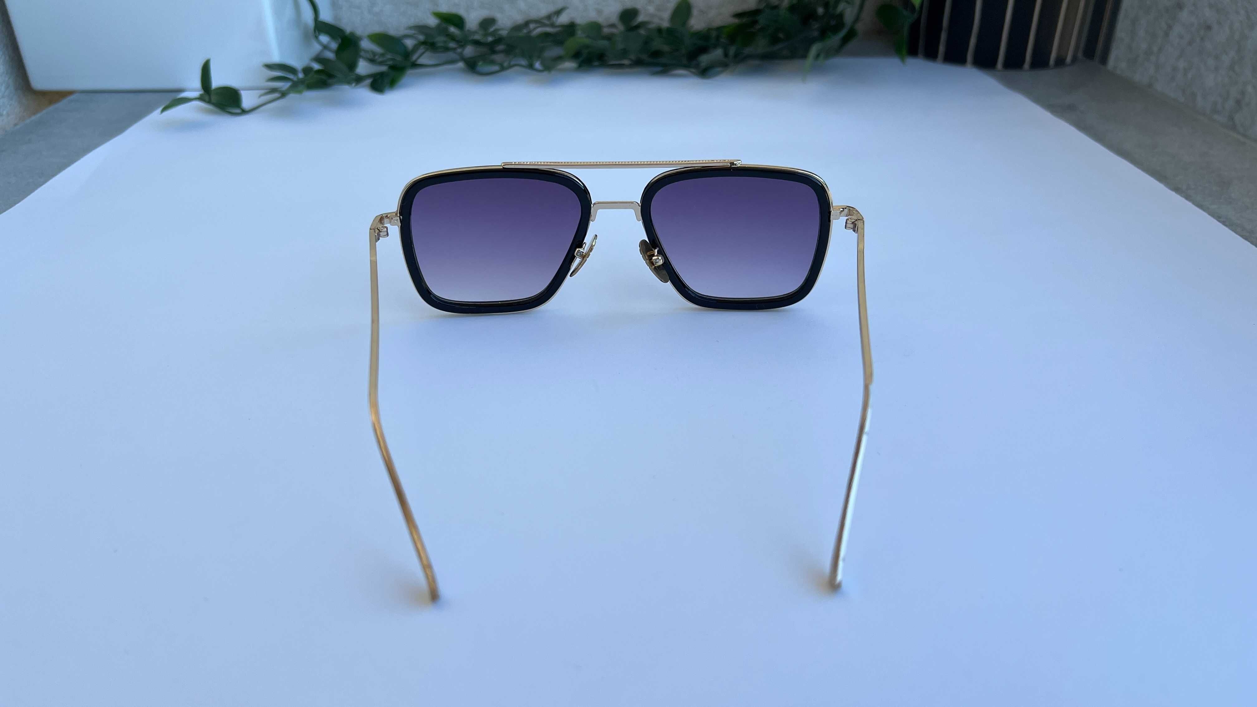Ochelari de soare Dita Flight - Rama aurie Lentile violet degrade
