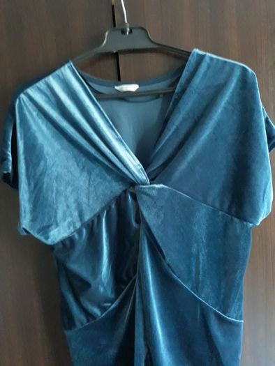 Bluza catifea indigo