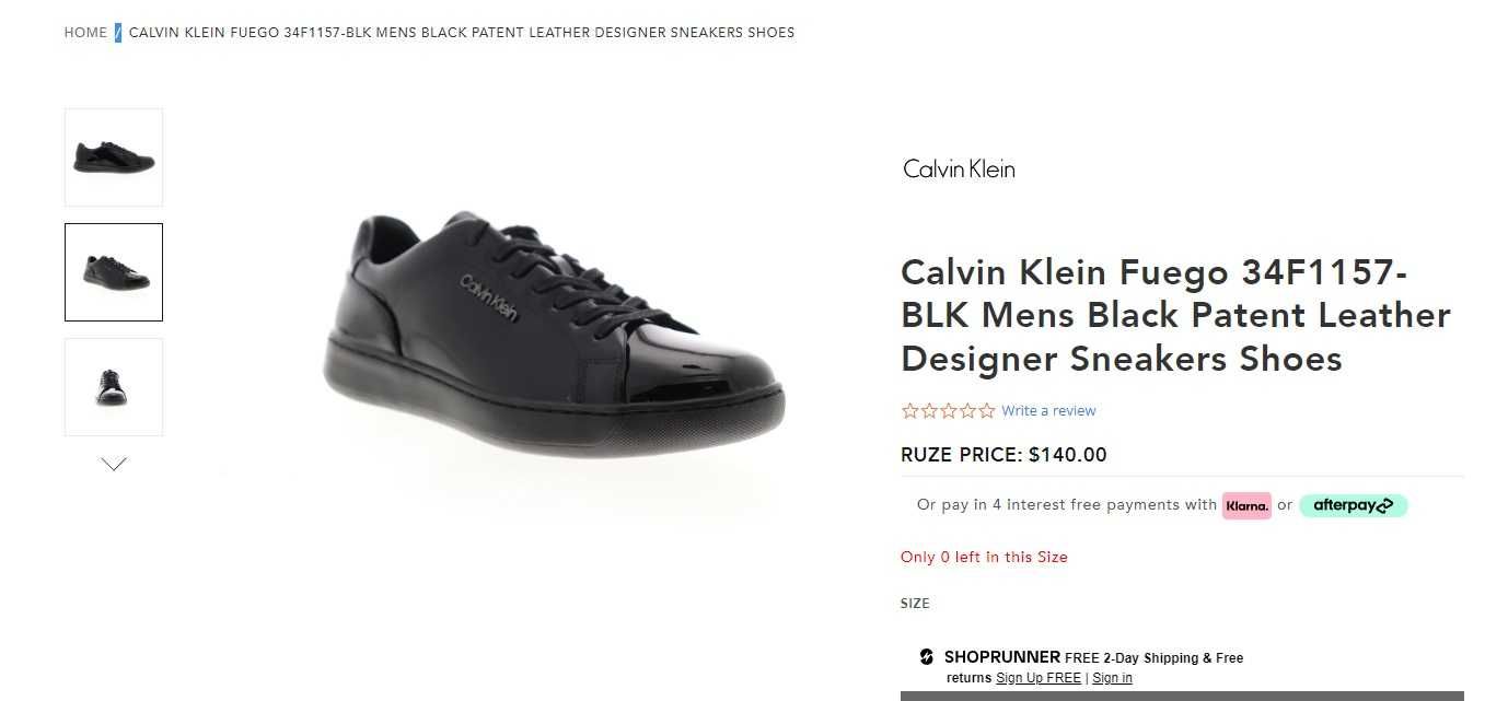 Pantofi sport casual 44 premium Calvin Klein piele naturala