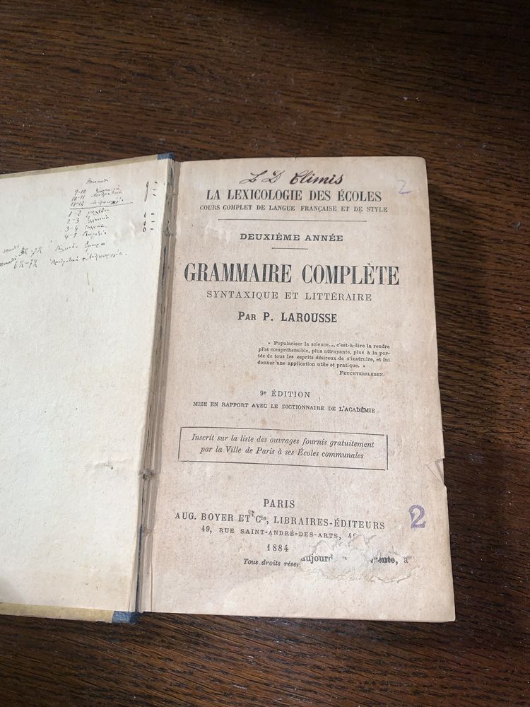 Livres anciens en français