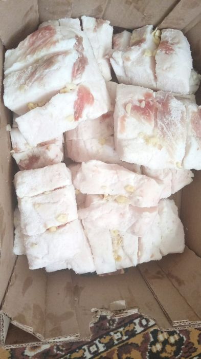 Сало саленое с чесноком мягкое вкусное 2500 за кг