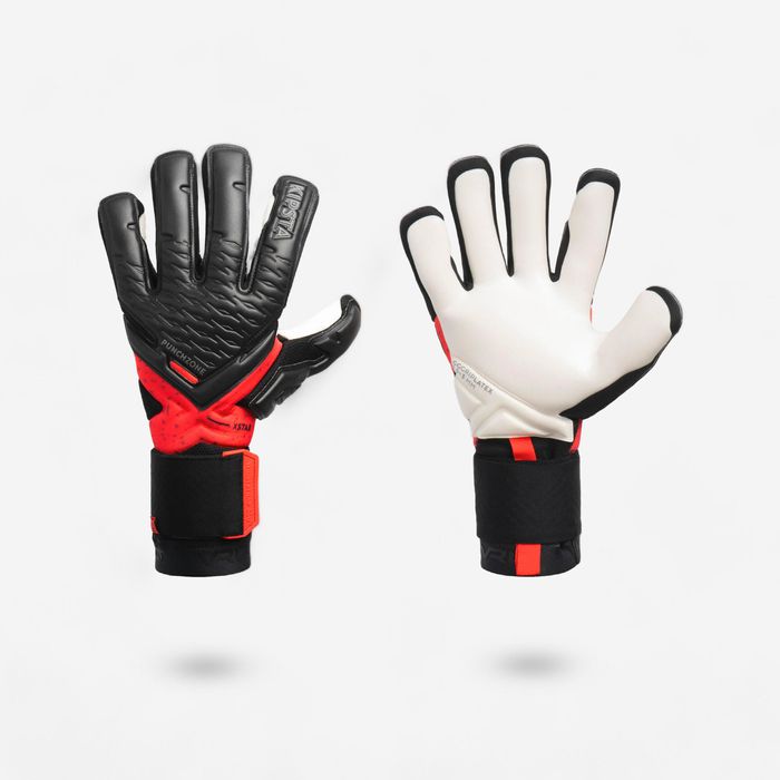 Mănuși Portar Fotbal F900 Roșu-Negru - produs resigilat Decathlon