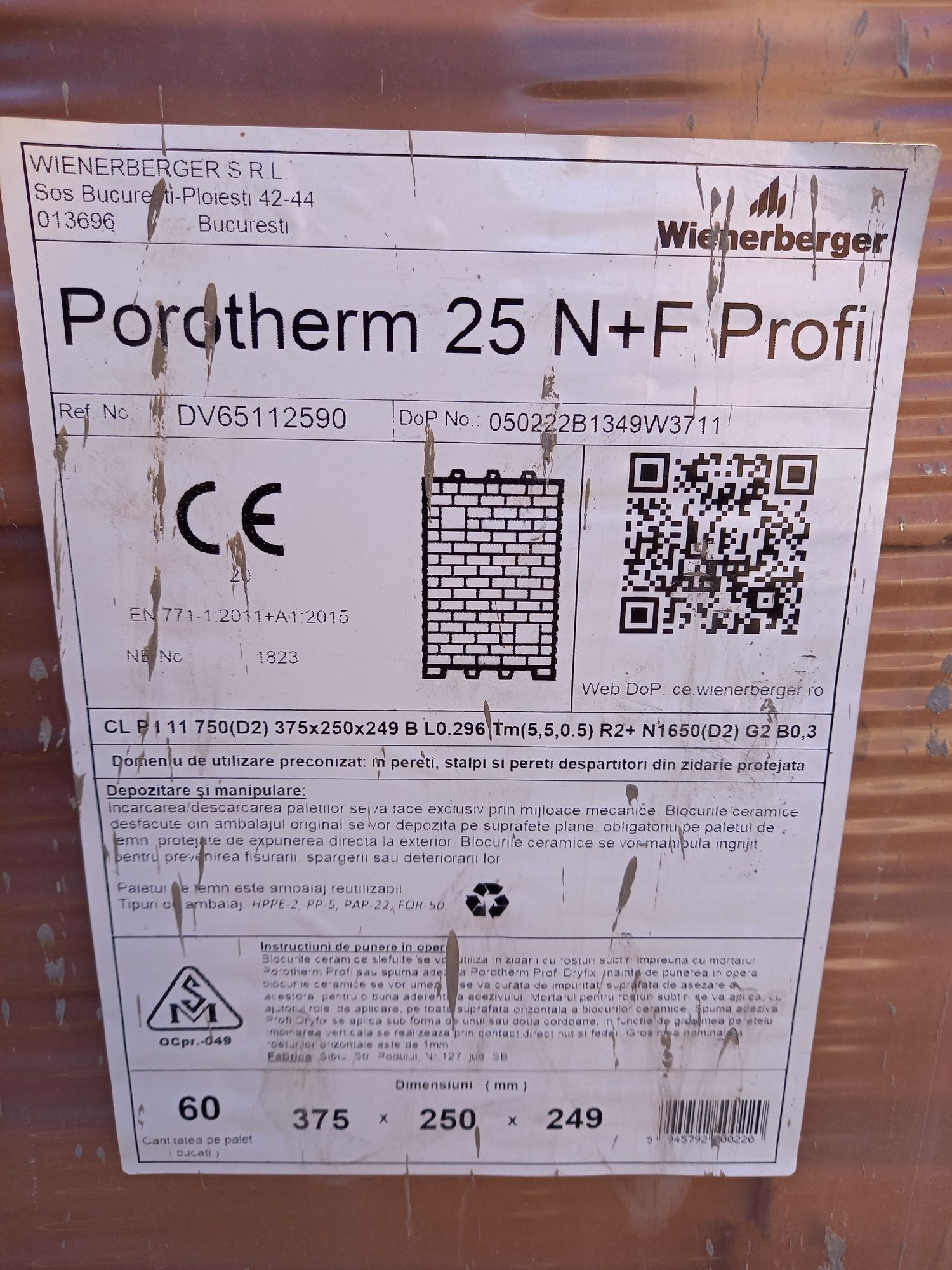 Caramida Porotherm 25 n+f Profi