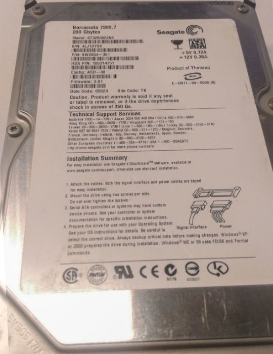 Продам жесткий диск для компьютера SATA