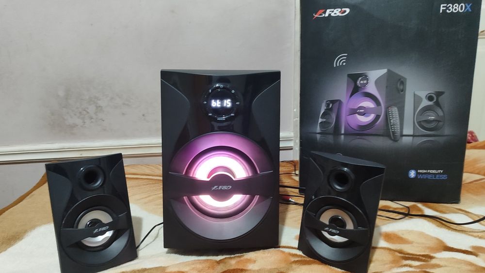 Колонка F&D F380X — отличное состояние! Bluetooth, мощный звук