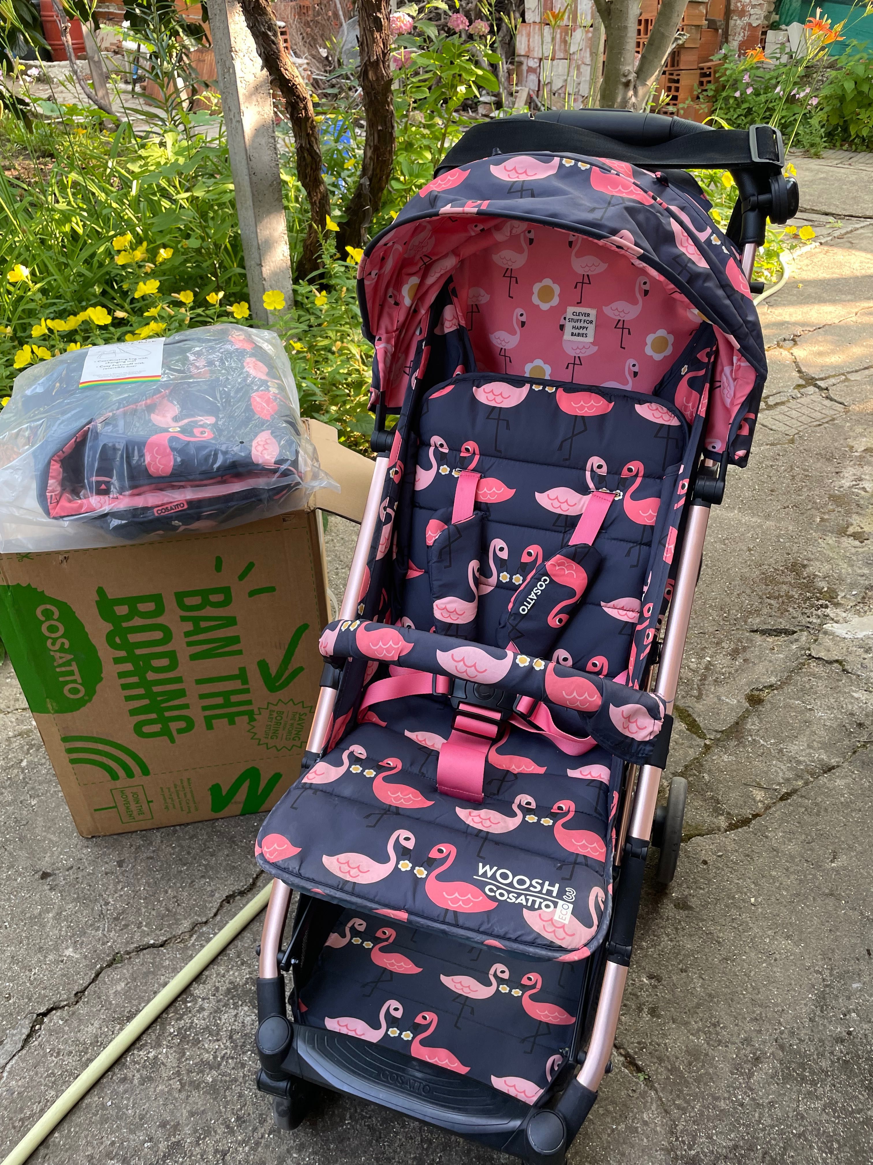 Детска количка Cosatto Woosh 3 като нова. Pretty Flamingo