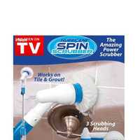 Електрическа четка за почистване на баня + 3 глави Spin Scrubber