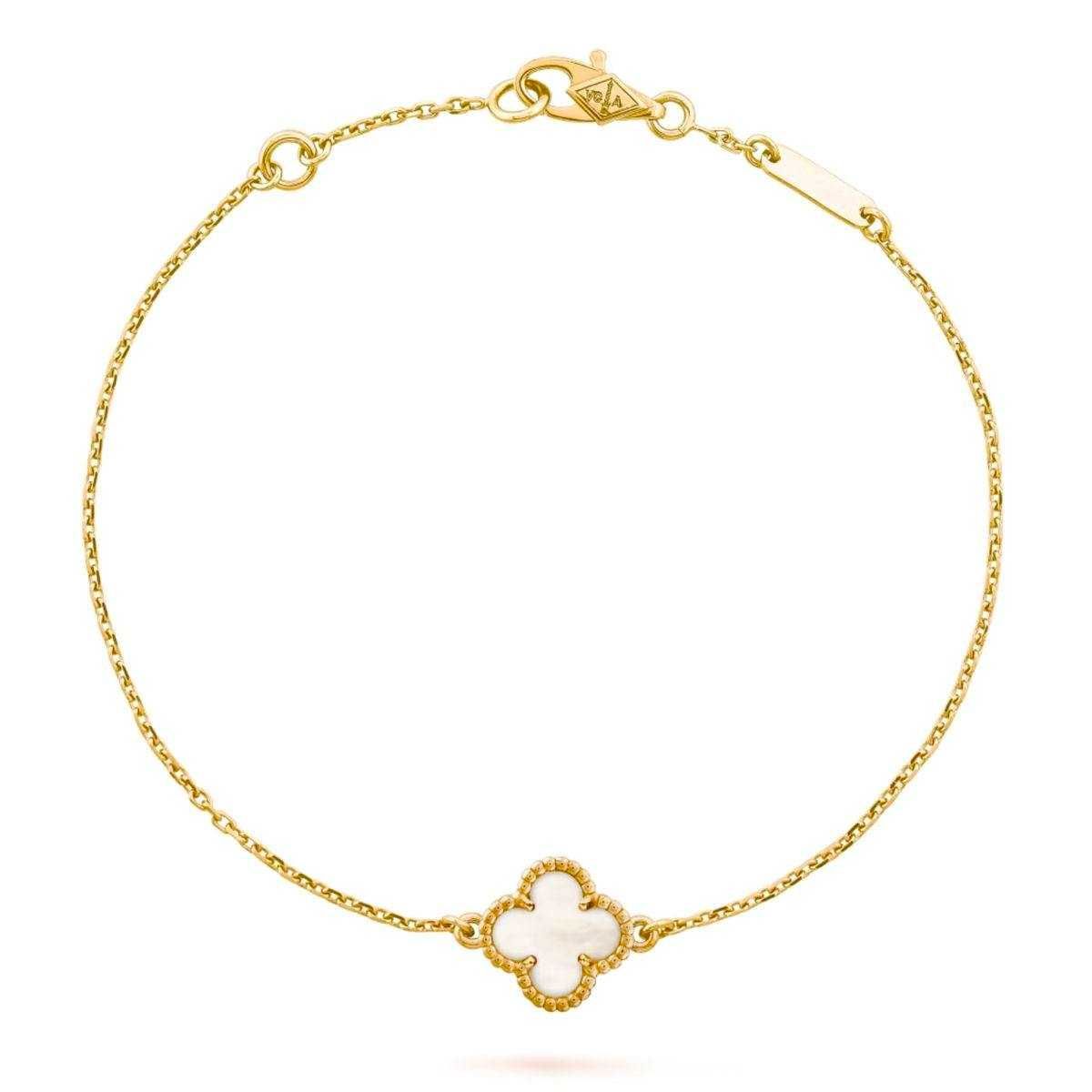 Золотой браслет в стиле Van Cleef & Arpels 750 пробы