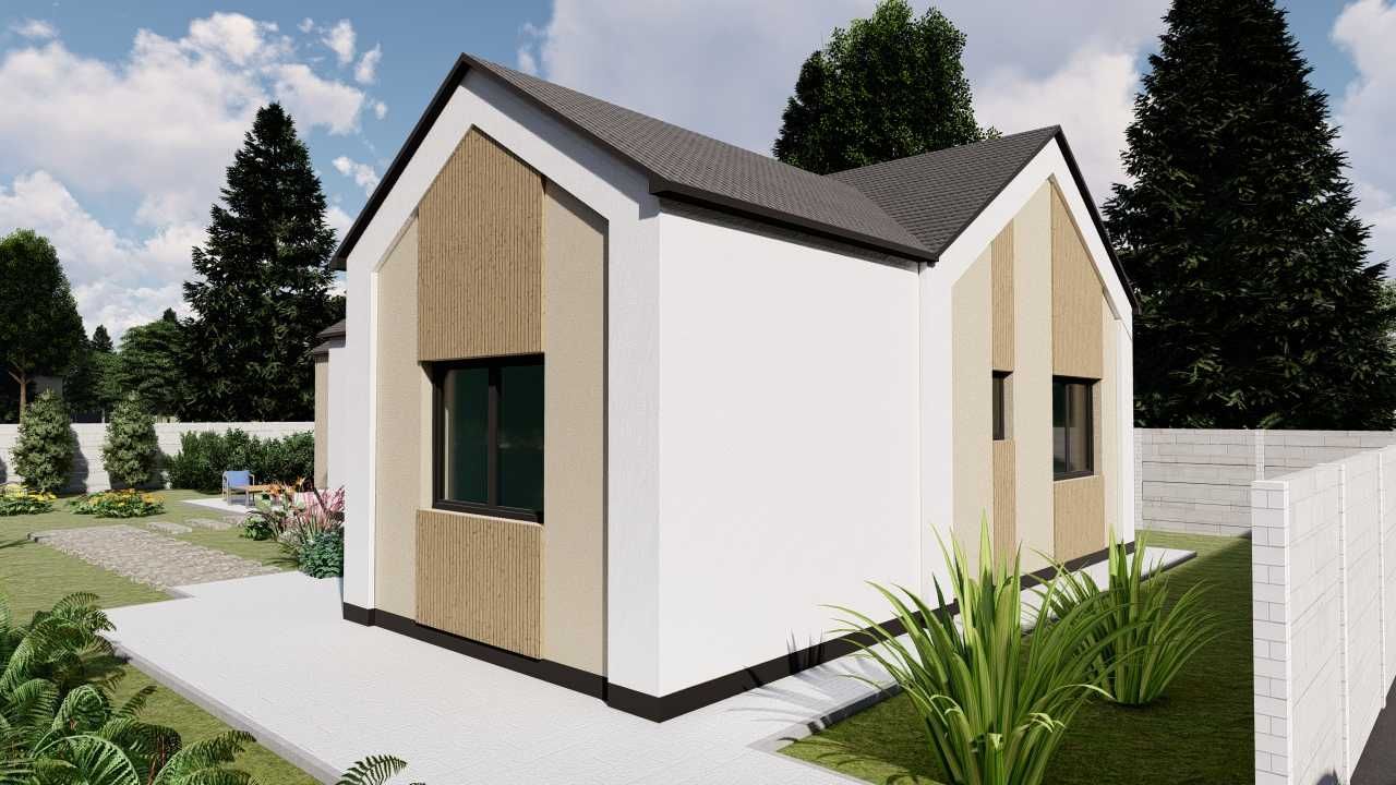 Casa parter 3 camere,2 bai,1 bucatarie,teren 450 mp,gaze,curent,canal