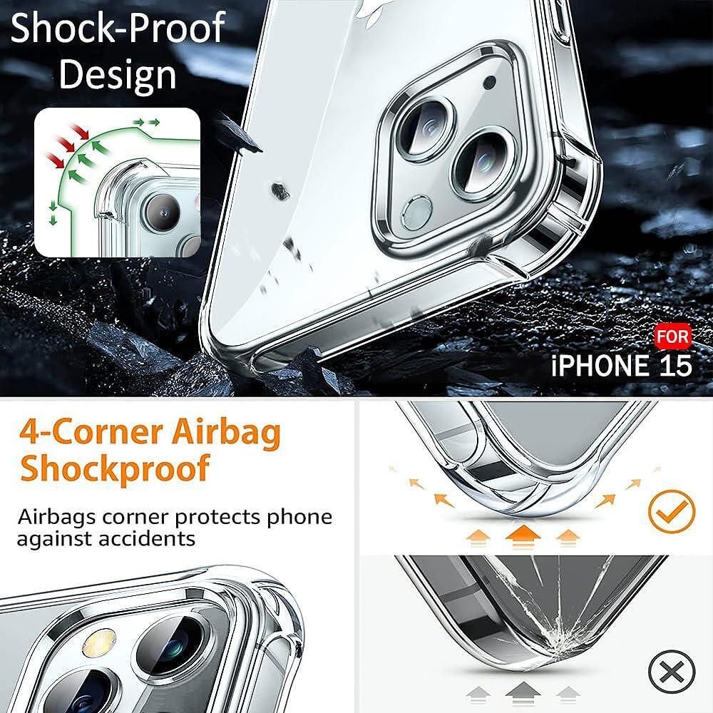 Прозрачен Силиконов Удароустойчив Кейс за Apple iPhone 15 Pro | Plus