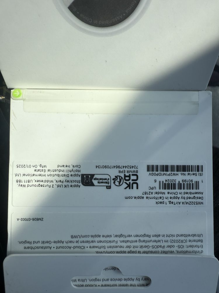 Apple Air Tag Model:A2187 Nou