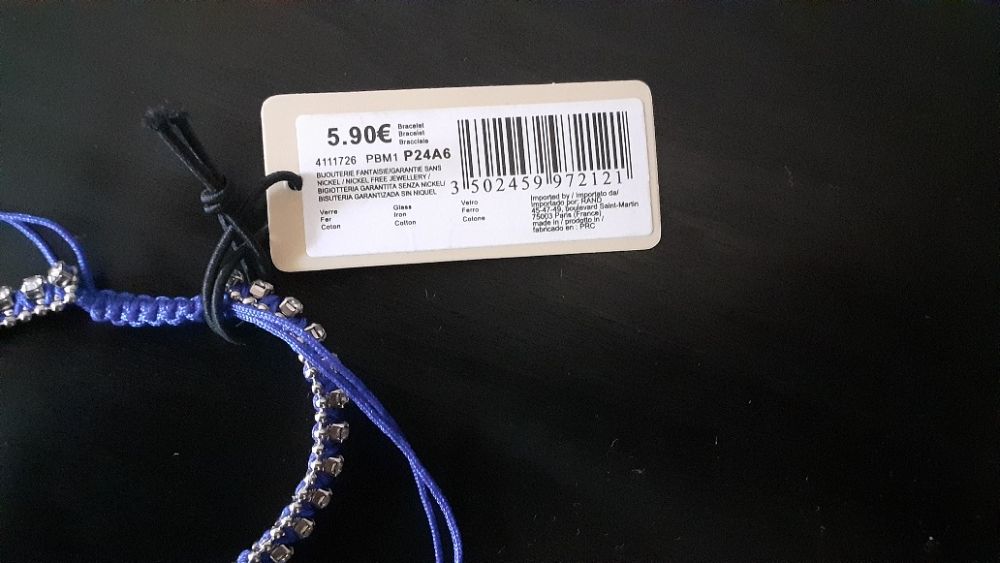 Conbipel синя гривна за ръка