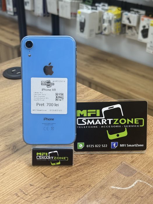 iPhone Xr Blue 64Gb - Stare excelenta - Garantie 6 luni