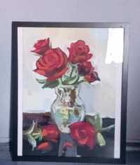 картини с рози  и ваза