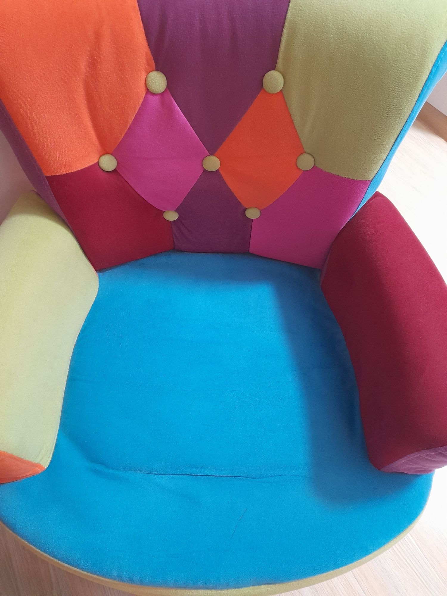 Fotolii stil frantuzesc 2 bucati stofa patchwork