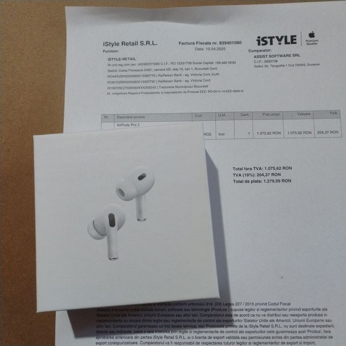 Vând Airpods pro 2 USB c ORIGINALE cu factura