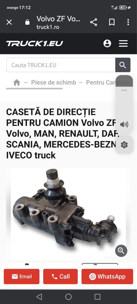 CASETA DE DIRECTIE CAMION -Volvo, Daf, Man, Renault, Scania..