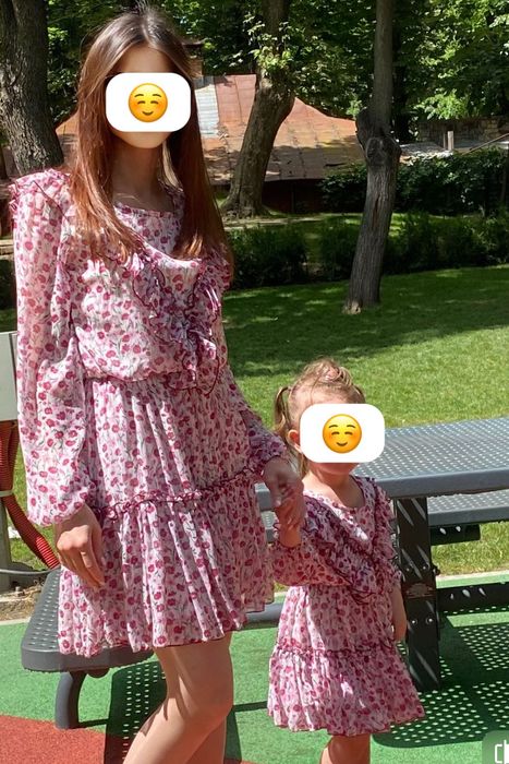 Set rochite S si 3 ani mama-fiica