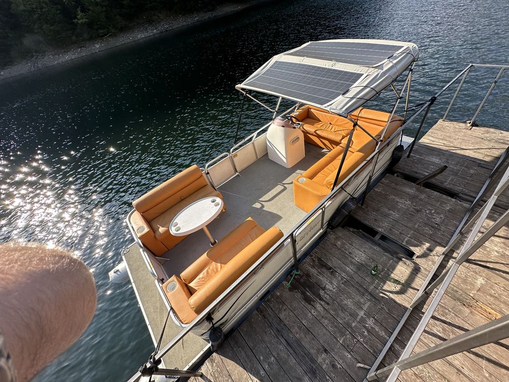 Vand ponton catamaran electric independent cu peridoc