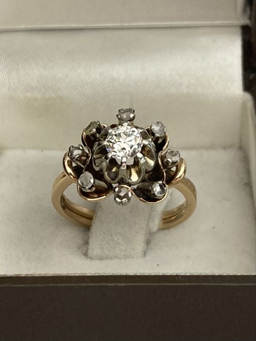 Inel vintage aur 18kt.cu diamant 0.45ct