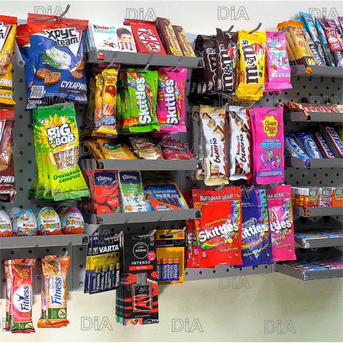 Teshilgan panel, перфопанель, do'konda ilgaklar uchun panel