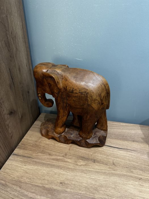 Ръчно изработени дървени фигури на слонове – комплект от 4 броя