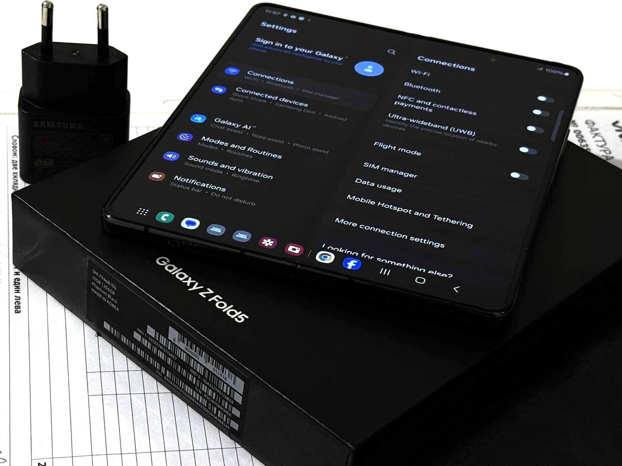 Бартер! Гаранция! Samsung Galaxy Z Fold 5 Phantom Black (Черен)