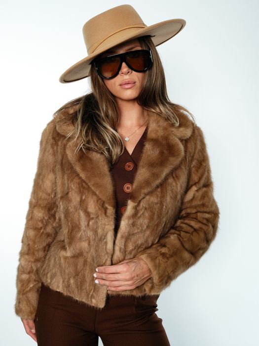 Haina scurta din blana naturala de nurca