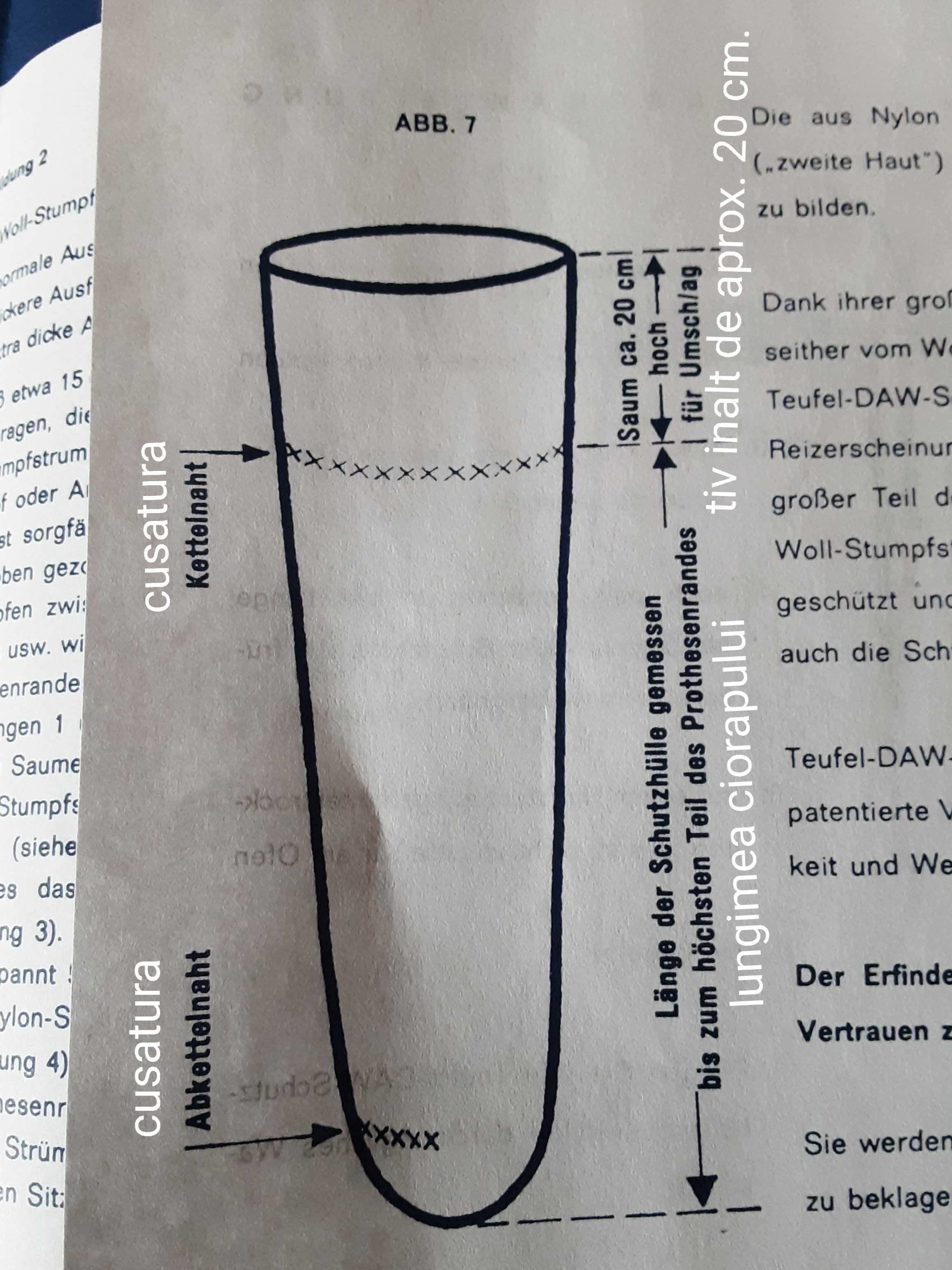 Ciorapi compresivi de bont, pentru amputatie de gamba