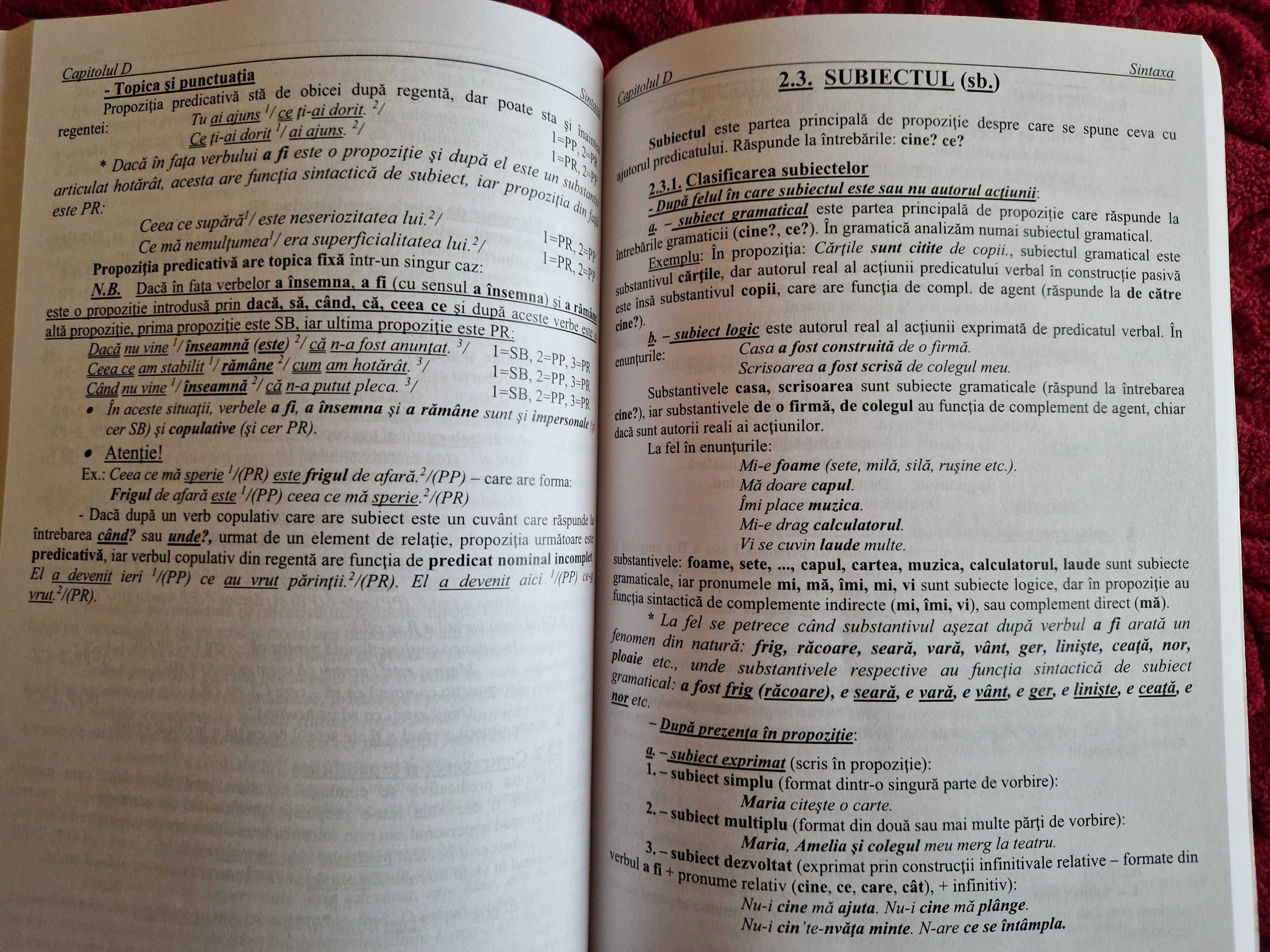 Carti Gramatica limbii romane pentru examene, 2 volume
