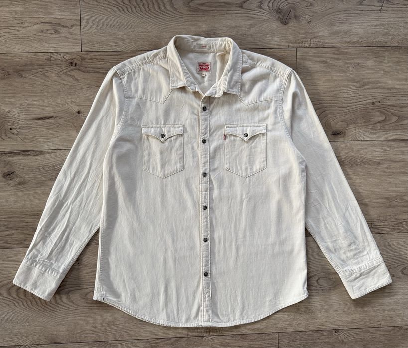 Camasa LEVIS Western Flanel Groasa Crem Barbati | Marime XXL