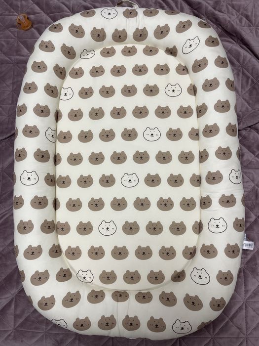 Babynest reversibil pentru bebeluși – model ursuleți
