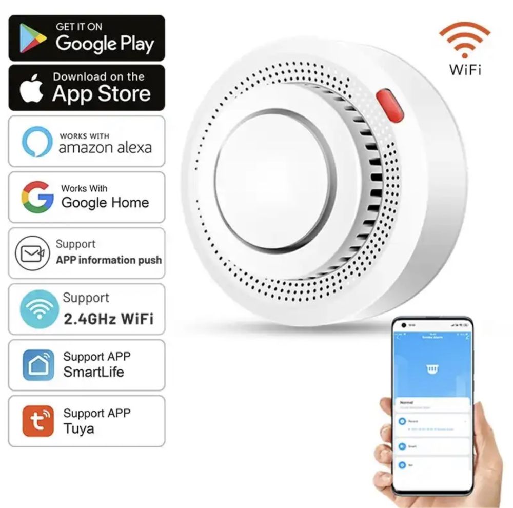 Senzor detector de fum smart WIFI