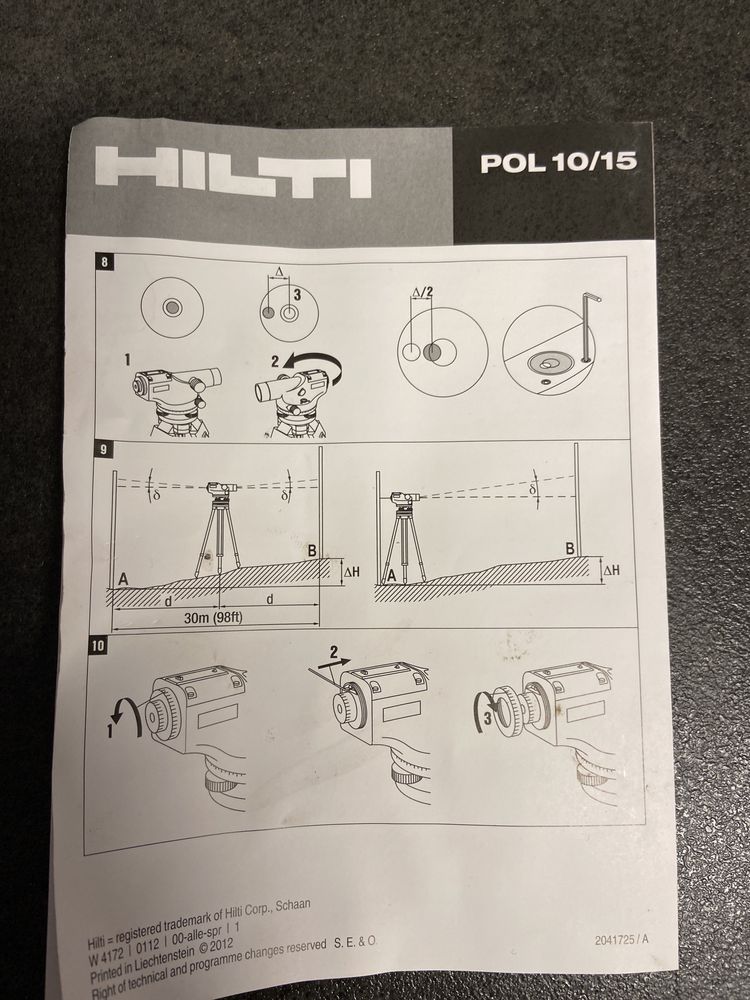 Hilti pol 15 nivela optica santier canalizari strazi teodolit