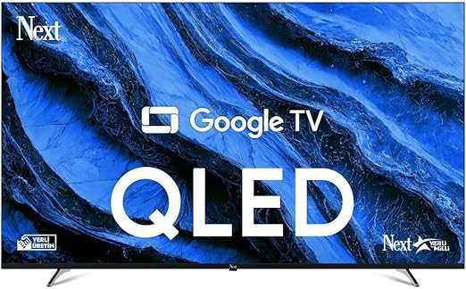 Нов безрамков телевизор NEXT QLED 50" 127 см екран UHD 4K Google TV